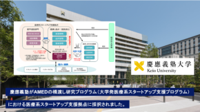 慶應義塾がAMEDの橋渡し研究プログラム（大学発医療系スタートアップ支援プログラム）における医療系スタートアップ支援拠点に採択されました1), 2)。